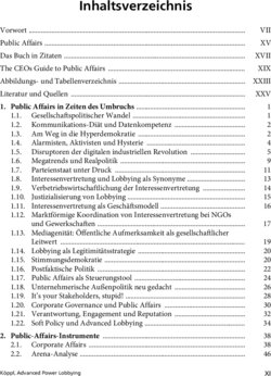Inhaltsverzeichnis