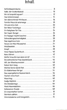 Inhaltsverzeichnis - 33 Vorlesegeschichten zum Kuscheln und Träumen / Barbara Rose, Anna Taube ; illustriert von Betina Golzen-Beek - Band 4.