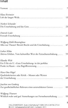 Inhaltsverzeichnis