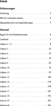 Inhaltsverzeichnis - Freiarbeitsmaterialien