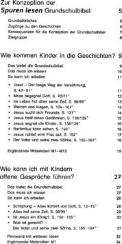 Inhaltsverzeichnis - Impulse und Anregungen für Lehrkräfte / erarbeitt von Hans Burkhardt, Damaris Knapp, Beate Peters
