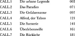 Inhaltsverzeichnis - Die urbane Legende - 1.
