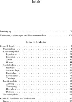 Inhaltsverzeichnis