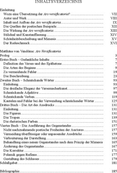 Inhaltsverzeichnis