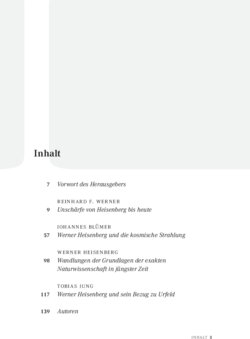 Inhaltsverzeichnis