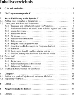 Inhaltsverzeichnis