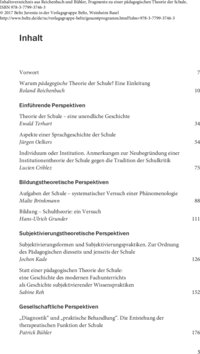 Inhaltsverzeichnis
