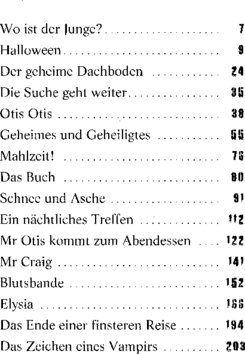 Inhaltsverzeichnis - Vladimir Tod hat Blut geleckt - Bd. 1.