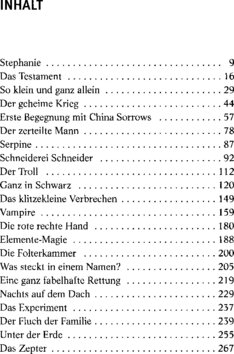 Inhaltsverzeichnis - Der Gentleman mit der Feuerhand - Bd. 1.