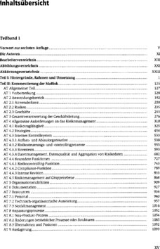 Inhaltsverzeichnis - Teilband 1