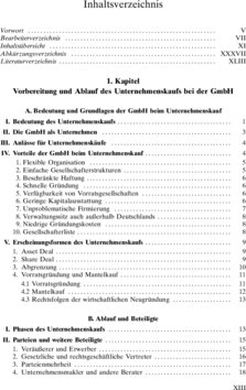Inhaltsverzeichnis