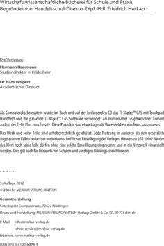 Inhaltsverzeichnis