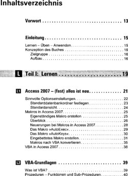 Inhaltsverzeichnis 1