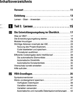 Inhaltsverzeichnis 1