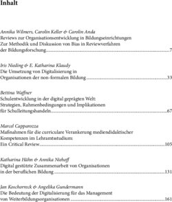 Inhaltsverzeichnis