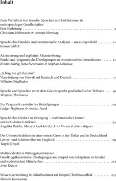 Inhaltsverzeichnis