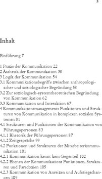 Inhaltsverzeichnis