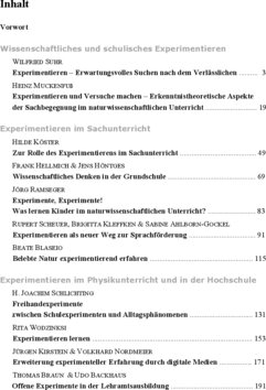 Inhaltsverzeichnis