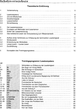 Inhaltsverzeichnis
