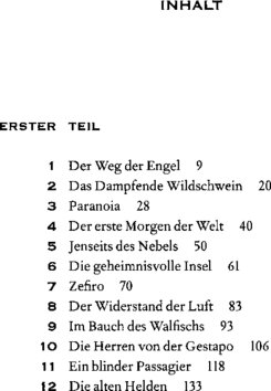 Inhaltsverzeichnis - Zwischen Himmel und Erde - Bd. 1.