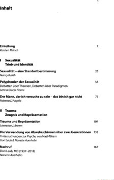 Inhaltsverzeichnis - Trieb, Trauma und Kultur - Band 16