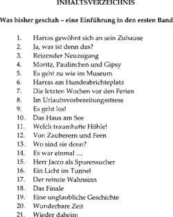 Inhaltsverzeichnis - Der Zauberberg - Bd. 2.