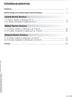 Inhaltsverzeichnis
