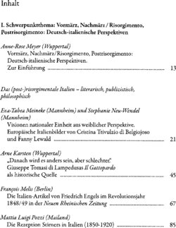 Inhaltsverzeichnis - Vormärz, Nachmärz / Risorgimento, Postrisorgimento: Deutsch-italienische Perspektiven - Jg. 27.2021