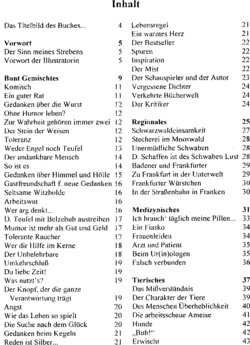 Inhaltsverzeichnis - Froh und heiter geht's jetzt weiter! : 163 Gedichte und 130 Sprüche / mit 32 Ill. von Isabella Kuri`c - Teil 2.
