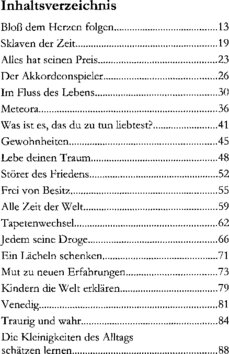 Inhaltsverzeichnis - Frei wie der Wind - 2.