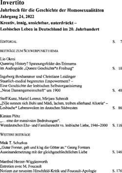 Inhaltsverzeichnis - Kreativ, innig, unsichtbar, unterdrückt – Lesbisches Leben in Deutschland im 20. Jahrhundert - Jg.24.2022