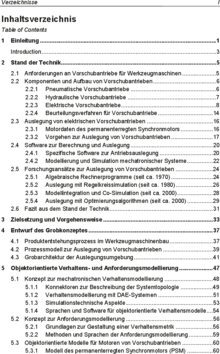Inhaltsverzeichnis