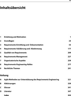 Inhaltsverzeichnis