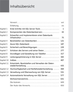 Inhaltsverzeichnis