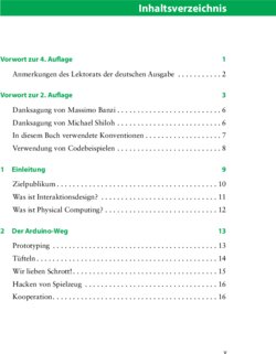 Inhaltsverzeichnis