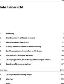 Inhaltsverzeichnis
