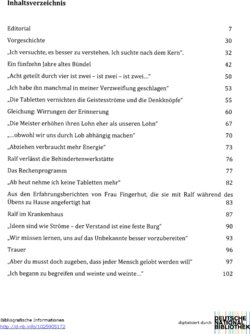 Inhaltsverzeichnis