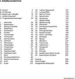 Inhaltsverzeichnis - Rheinland-Pfalz und Saarland - Band 12.