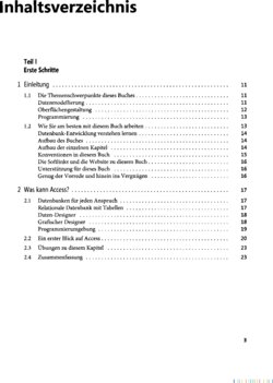 Inhaltsverzeichnis 1