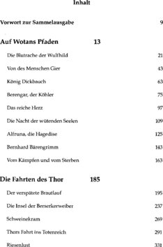 Inhaltsverzeichnis - Von den Göttern des Nordens - 2.