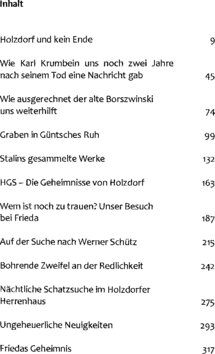 Inhaltsverzeichnis - Holzdorfs langer Arm - Teil 3.