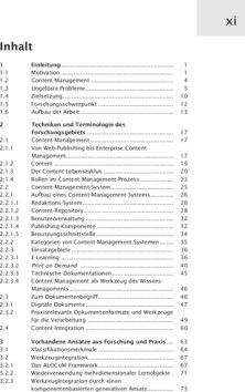 Inhaltsverzeichnis