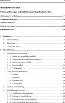 Inhaltsverzeichnis