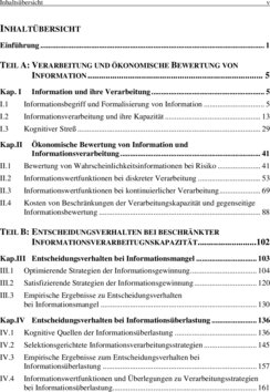 Inhaltsverzeichnis
