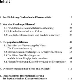 Inhaltsverzeichnis
