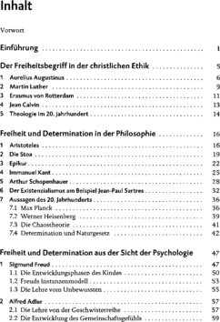 Inhaltsverzeichnis - Freiheit und Determination : Gymnasium / Gertraud Nickel