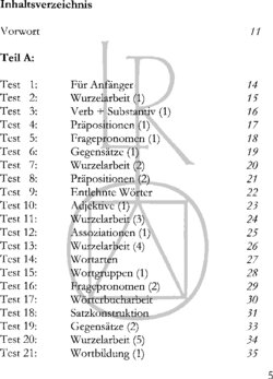 Inhaltsverzeichnis