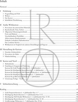 Inhaltsverzeichnis