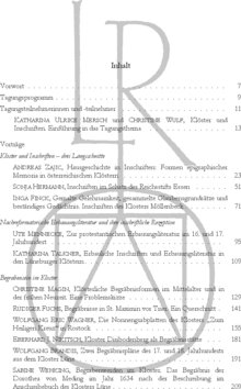 Inhaltsverzeichnis