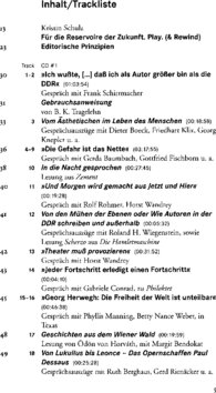 Inhaltsverzeichnis - Buch. / Mit Beitr. von Grischa Meyer ...